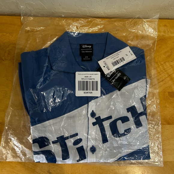 Disney Lilo & Stitch Island Life Toddler Woven Button-Up Toddler Size 2T - Picture 4 of 13